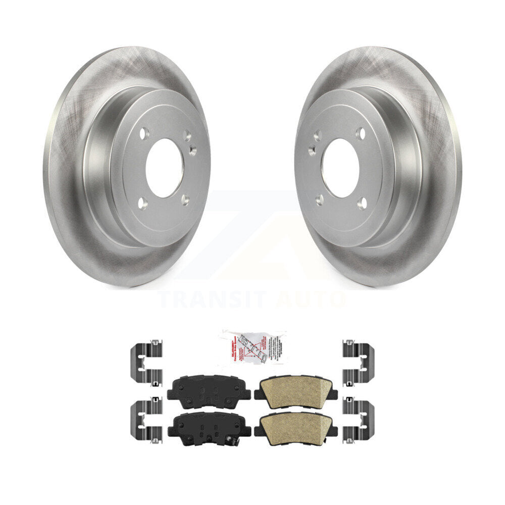 Kit de rotors de frein à disque et de plaquettes en céramique avec revêtement arrière, pour Kia Rio Hyundai Accent