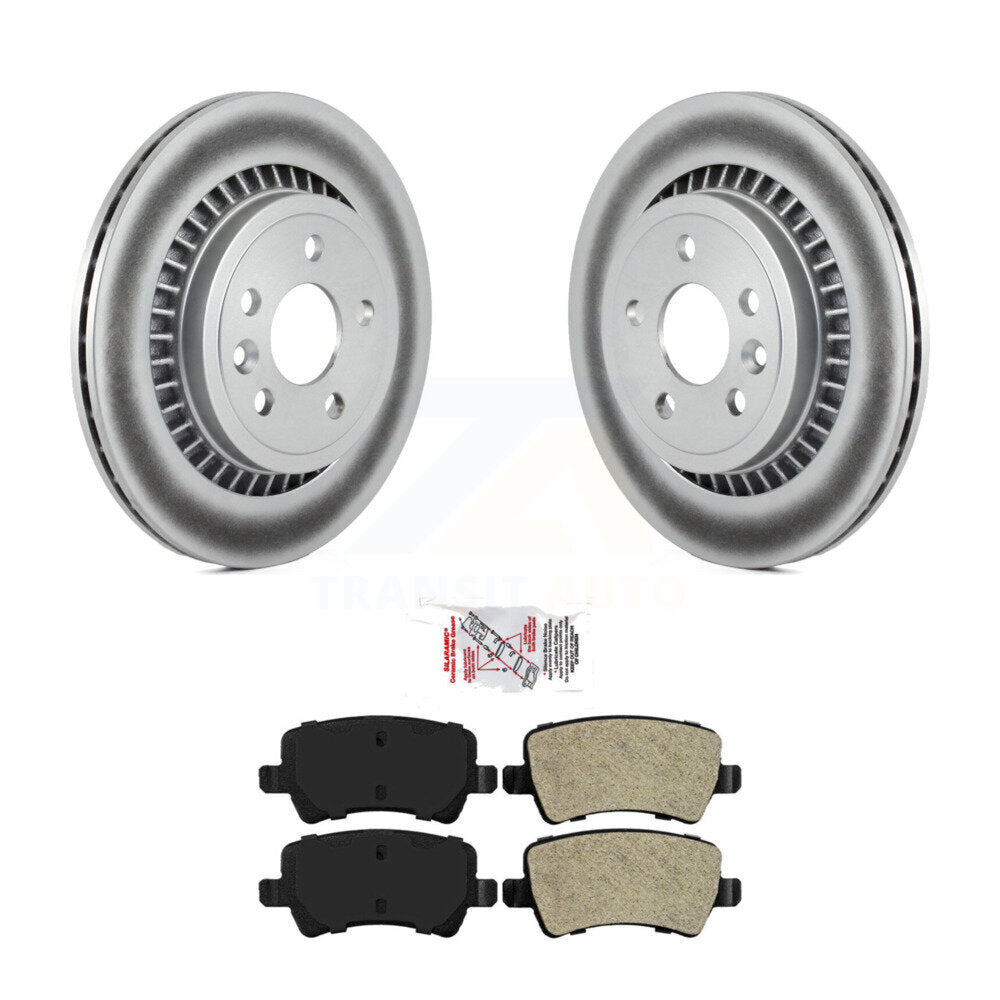 Rotors de frein à disque à revêtement arrière et kit de plaquettes semi-métalliques pour Volvo XC6 2010-2017