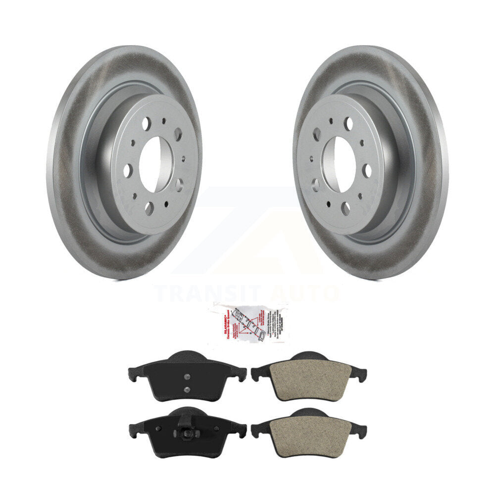 Rotors de frein à disque à revêtement arrière et Kit de plaquettes semi-métalliques pour Volvo S60 XC70 V70 S8