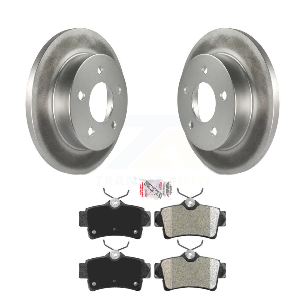 Kit de rotors de frein à disque à revêtement arrière et de plaquettes semi-métalliques pour Ford Mustang