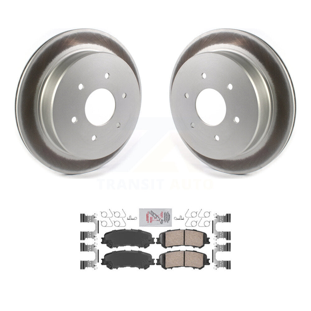 Kit de rotors de frein à disque à revêtement arrière et de plaquettes en céramique pour Nissan TITAN 2017 – 2023