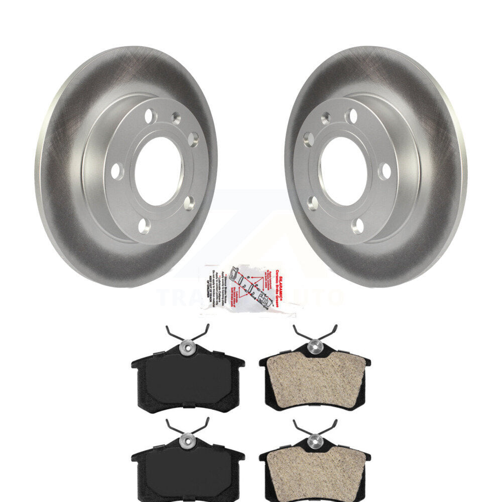 Kit de disques de frein à disque à revêtement arrière et plaquettes semi-métalliques pour Audi A4 S4