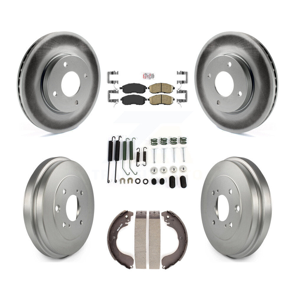 Kit de tambour avec revêtement en céramique, Rotors de frein avant et arrière (7 pièces) pour Nissan Sentra Cub