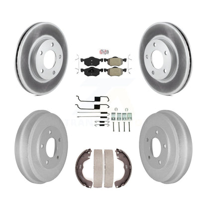 Rotor de frein avant et arrière, plaquettes semi-métalliques et Kit de tambour revêtu (7 pièces) pour Ford Escap