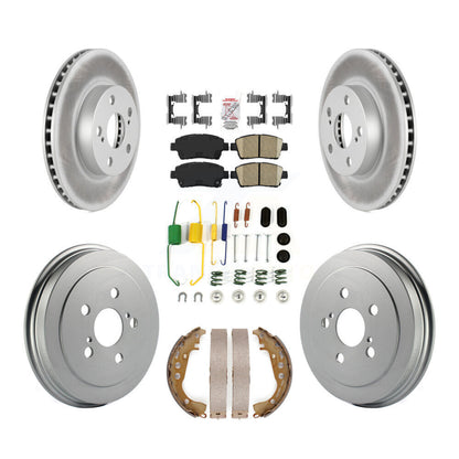 Kit de tampons en céramique et tambour enduit de rotor de frein avant et arrière (7 pièces) pour Toyota Priu 2008