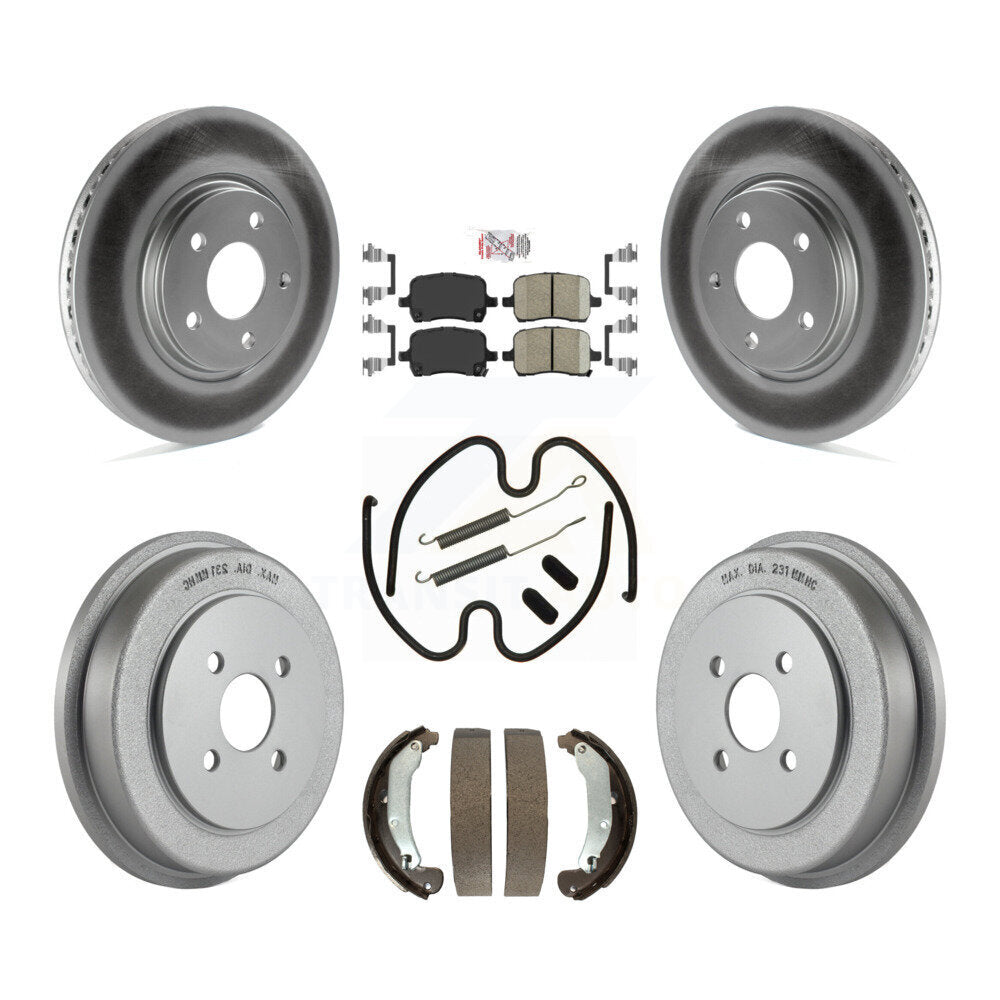 Kit de tambour à revêtement en céramique, Rotors de frein à disque avant et arrière (7 pièces) pour Pontiac Pursui