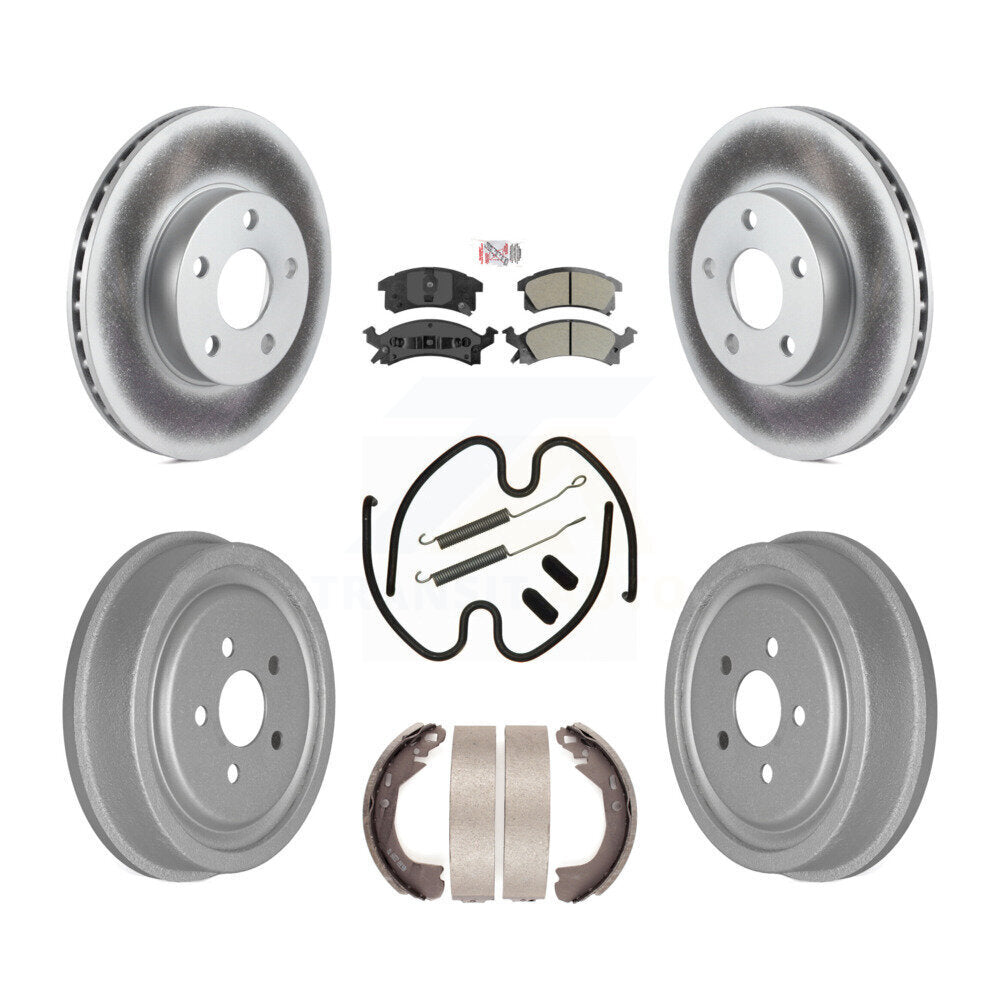 Rotors de frein avant et arrière, Kit de tambour semi-métallique avec revêtement de tampons pour Chevrolet Cavalie