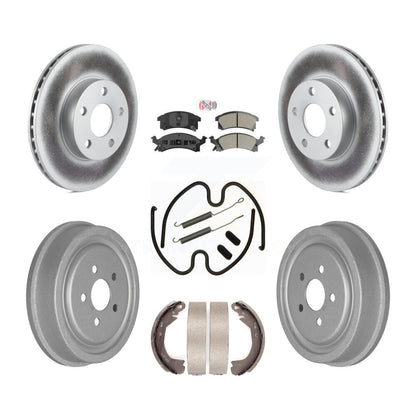 Rotors de frein avant et arrière, Kit de tambour semi-métallique avec revêtement de tampons pour Chevrolet Cavalie