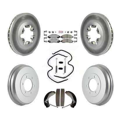 Kit de tambour avec revêtement en céramique, Rotors de frein avant et arrière (7 pièces) pour Chevrolet Colorad