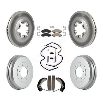 Kit de tambour avec revêtement en céramique, Rotors de frein avant et arrière (7 pièces) pour Chevrolet Colorad