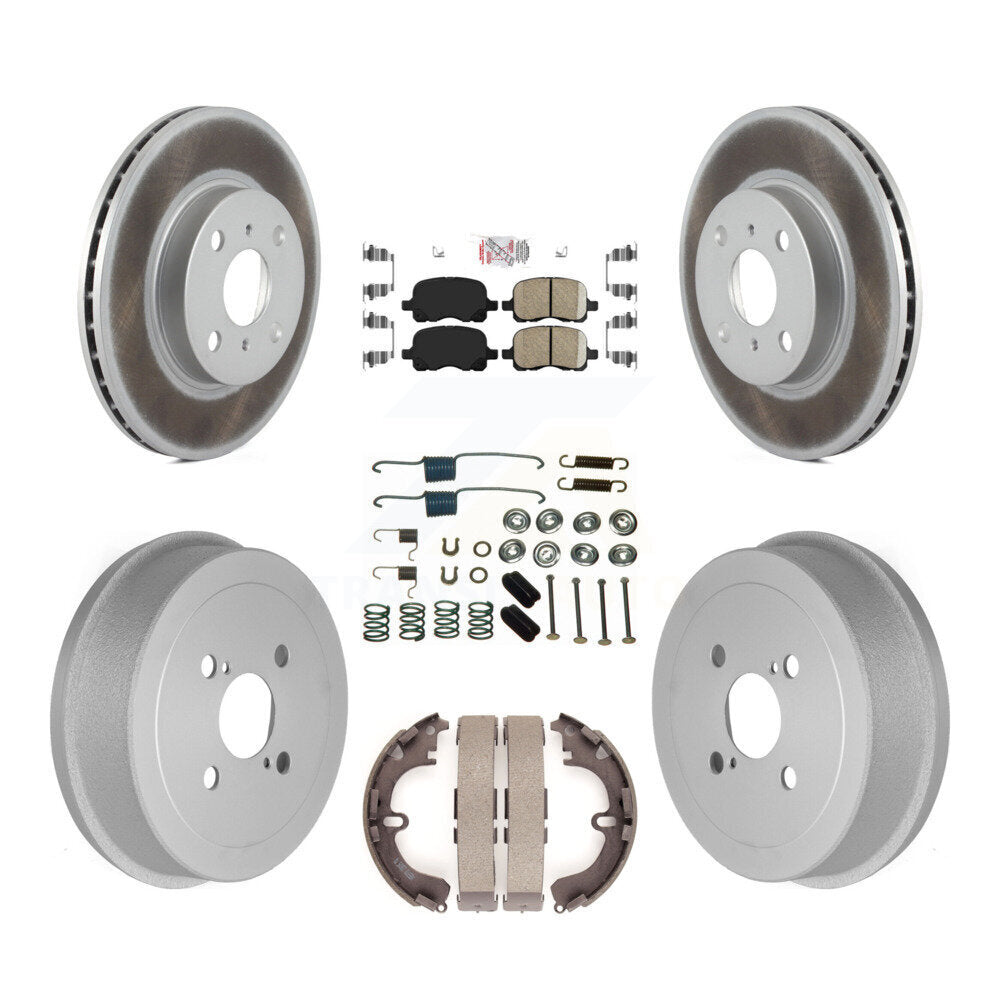 Kit de tambour de revêtement de plaquettes en céramique de Rotors de frein avant et arrière (7 pièces) pour Toyota Corolla Priz