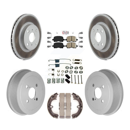 Kit de tambour de revêtement de plaquettes en céramique de Rotors de frein avant et arrière (7 pièces) pour Toyota Corolla Priz