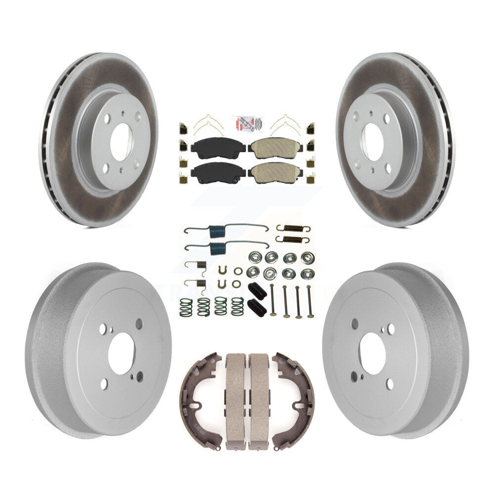 Kit de tambour avec revêtement en céramique, Rotors de frein avant et arrière (7 pièces) pour Toyota Corolla Ge