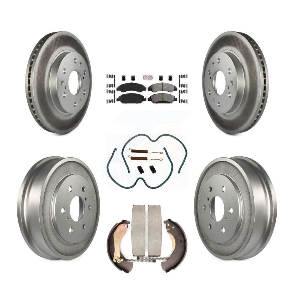 Kit de tambour semi-métallique avec rotor de frein avant et arrière (7 pièces) pour Chevrolet GM