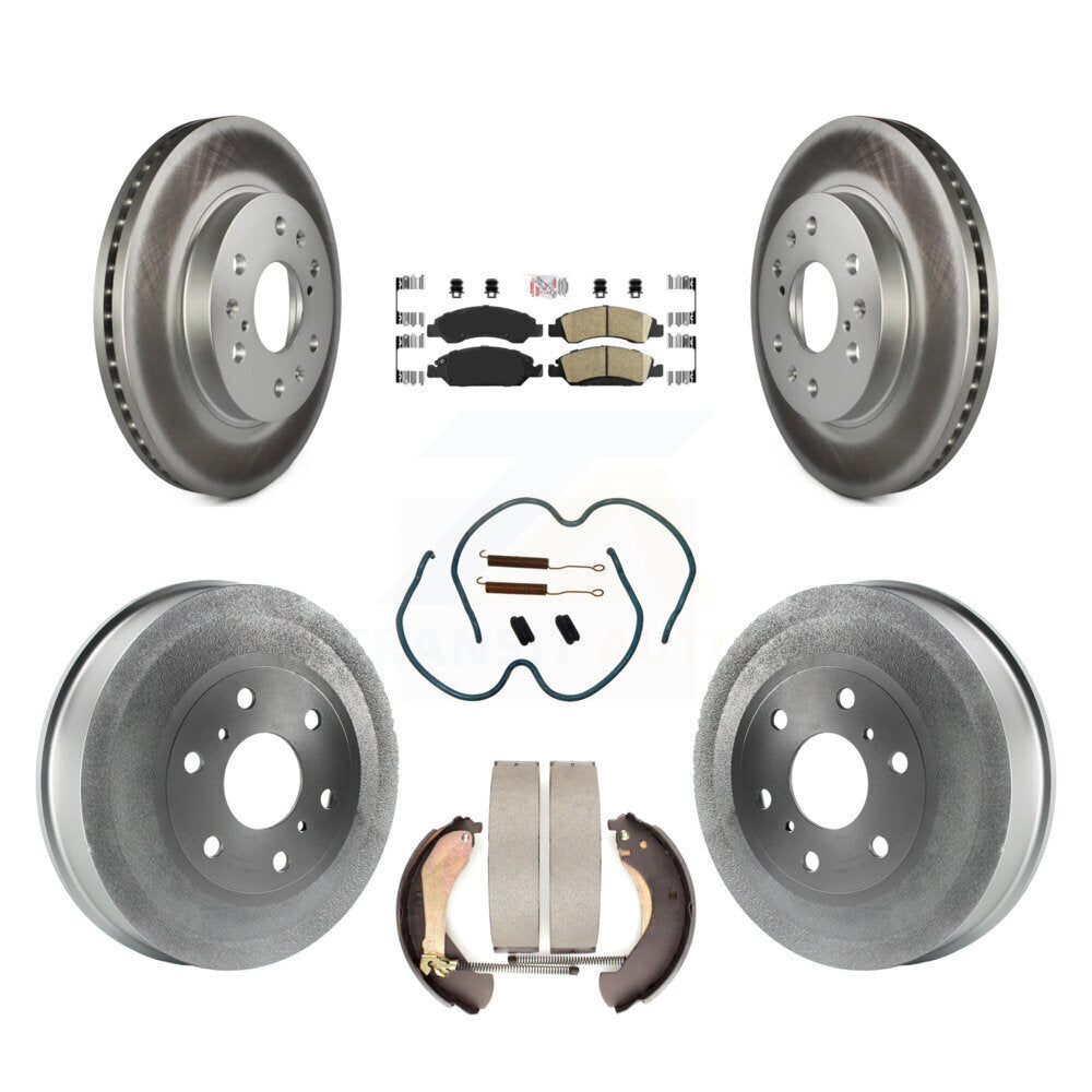 Kit de tambour avec revêtement en céramique, Rotor de frein avant et arrière (7 pièces) pour Chevrolet Silverad