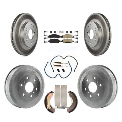 Kit de tambour avec revêtement en céramique, Rotor de frein avant et arrière (7 pièces) pour Chevrolet Silverad