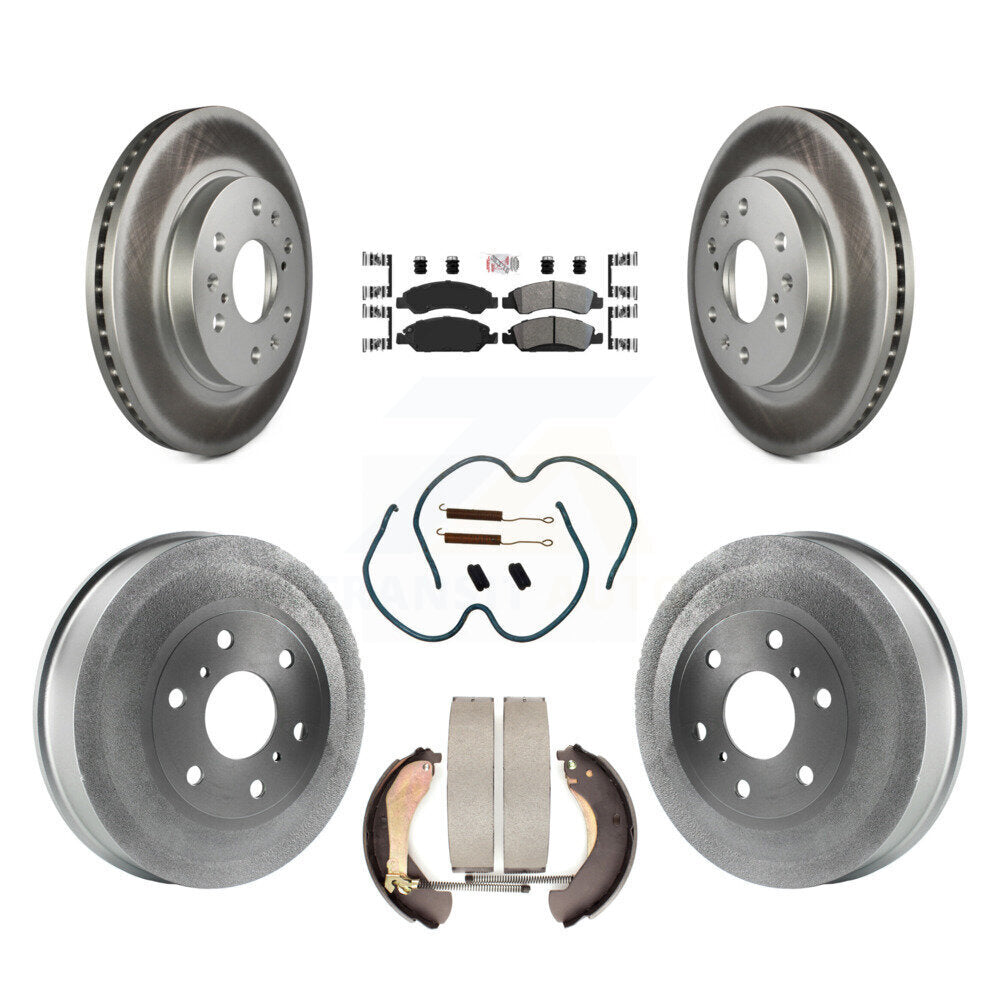 Kit de tambour de revêtement de plaquettes semi-métalliques de rotors de frein avant et arrière (7 pièces) pour Chevrolet 150