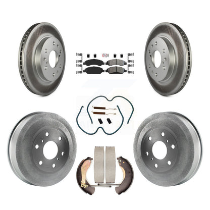 Kit de tambour de revêtement de plaquettes semi-métalliques de rotors de frein avant et arrière (7 pièces) pour Chevrolet 150