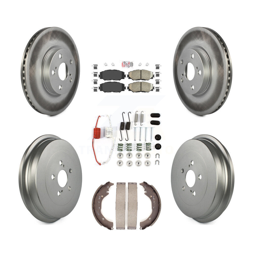 Kit de tambour avec revêtement en céramique, Rotor de frein à disque avant et arrière (7 pièces) pour Toyota Coroll
