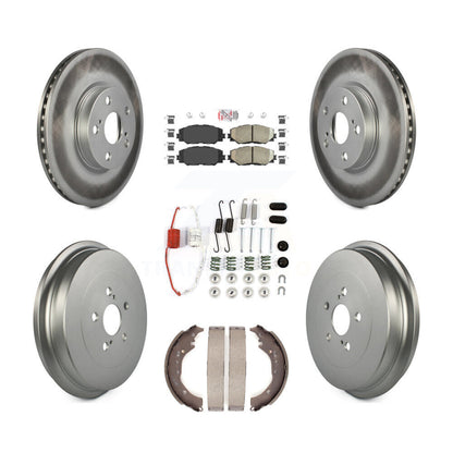 Kit de tambour avec revêtement en céramique, Rotor de frein à disque avant et arrière (7 pièces) pour Toyota Coroll