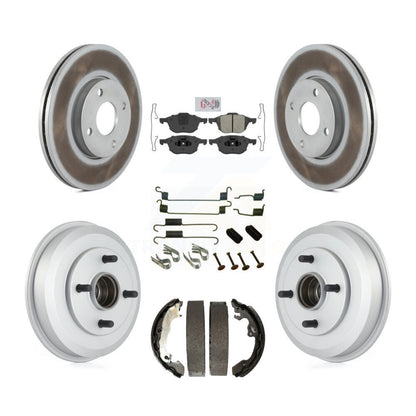 Kit de tambour à revêtement semi-métallique, Rotor de frein à disque avant et arrière (7 pièces) pour Ford Focu