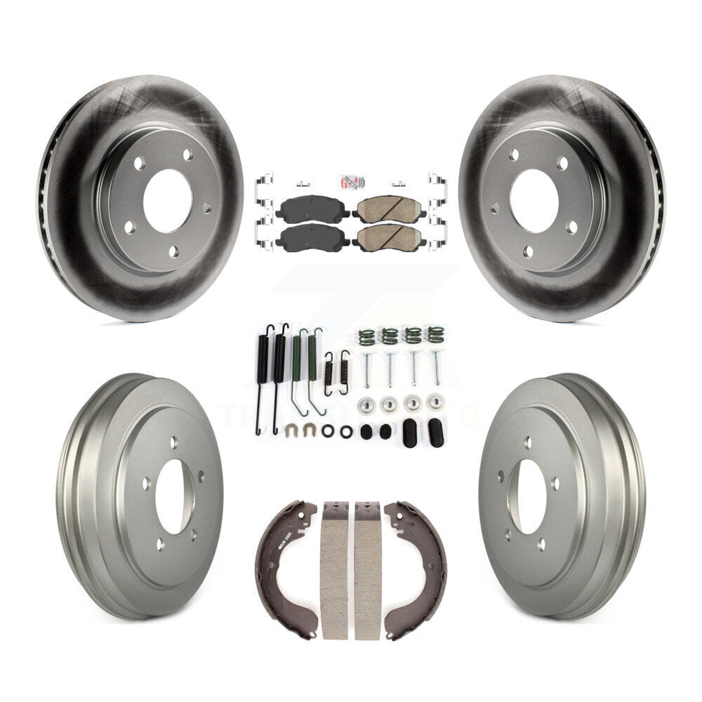 Kit de tambour avec revêtement en céramique, Rotors de frein à disque avant et arrière (7 pièces) pour Dodge Calibe