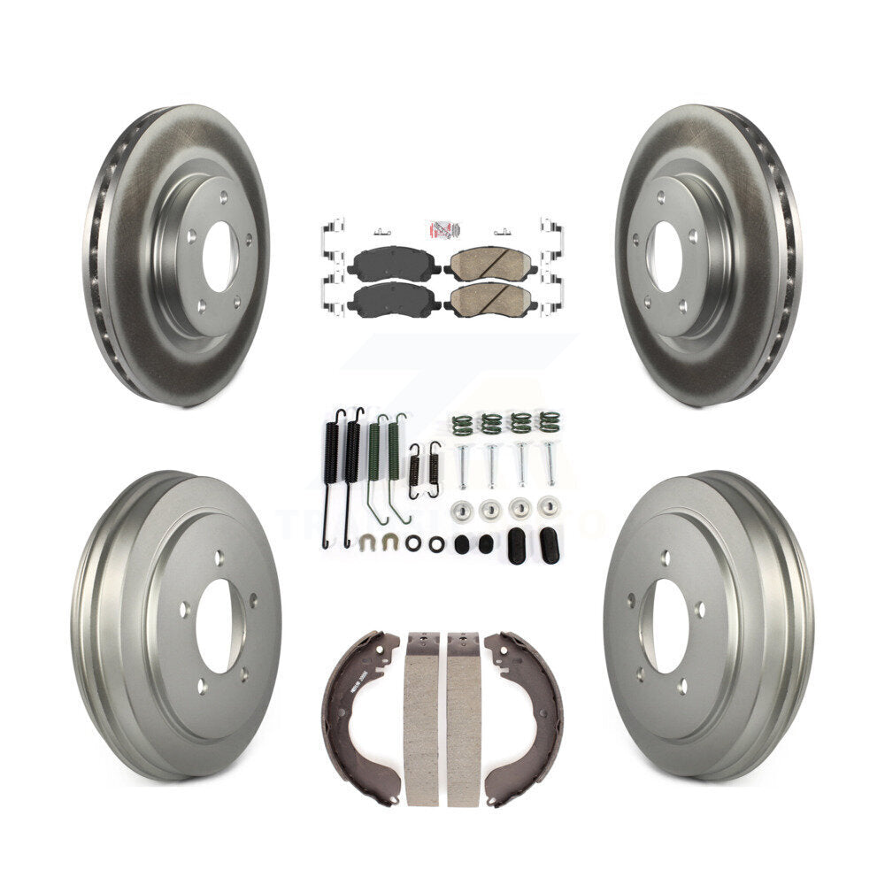 Kit de tambour de revêtement de plaquettes en céramique de Rotors de frein avant et arrière (7 pièces) pour Jeep Patriot Compas