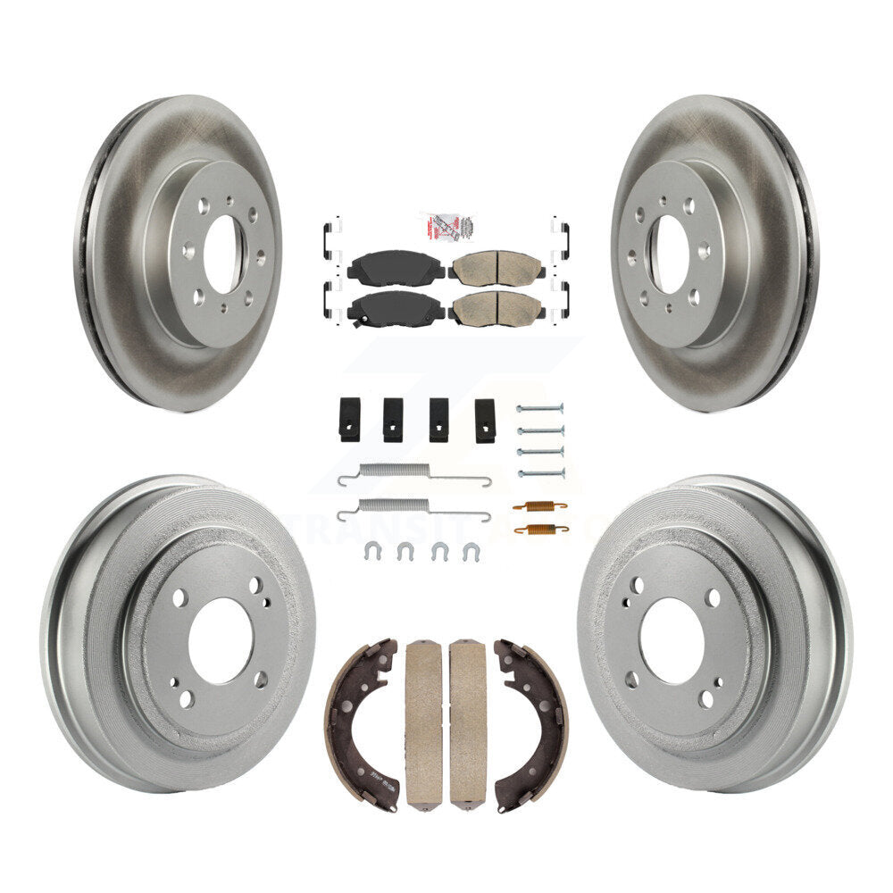 Kit de tambour de revêtement de plaquettes en céramique de Rotors de frein avant et arrière (7 pièces) pour Honda Civic Acura E