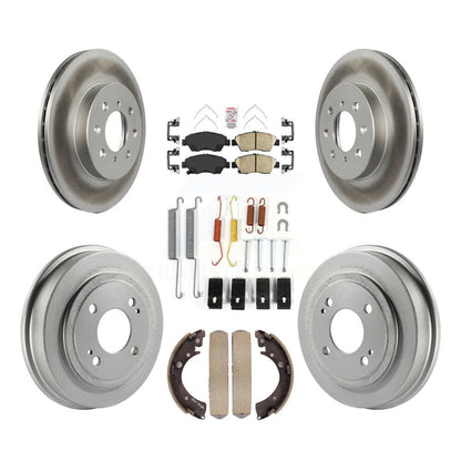 Kit de tambour avec revêtement en céramique, Rotor de frein avant et arrière (7 pièces) pour Honda Fi 2007 – 2008
