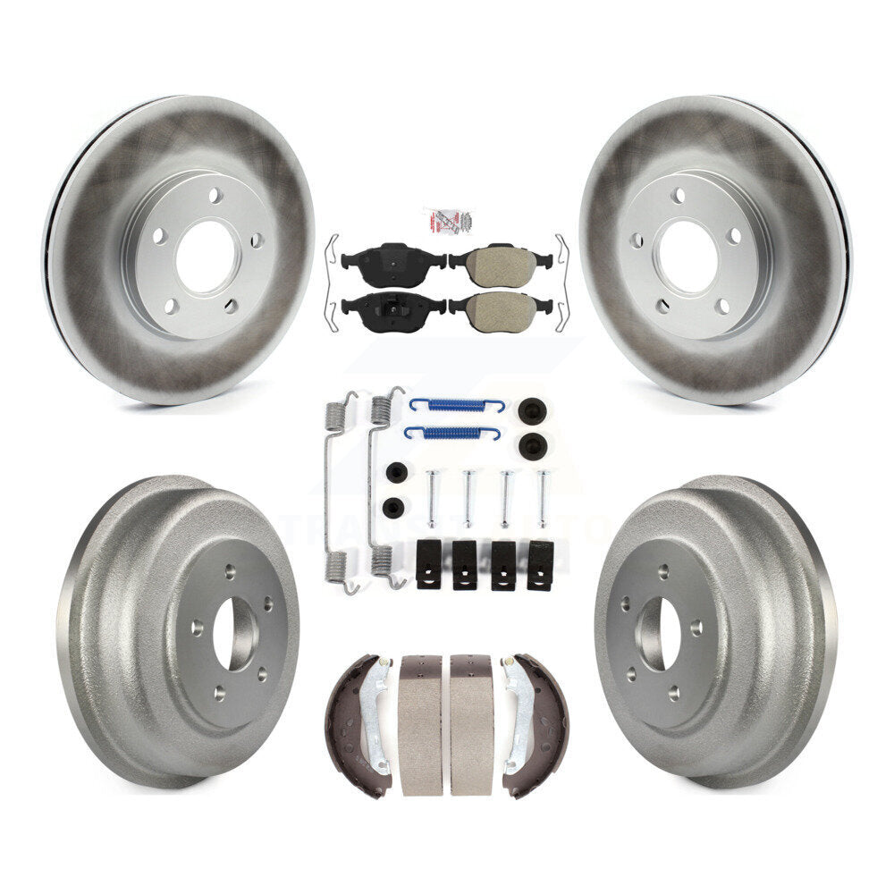 Kit de tambour à revêtement semi-métallique, Rotors de frein avant et arrière, pour Ford Transit Connect