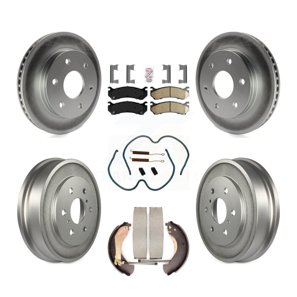 Kit de tambour avec revêtement en céramique, Rotor de frein avant et arrière (7 pièces) pour Chevrolet Silverad