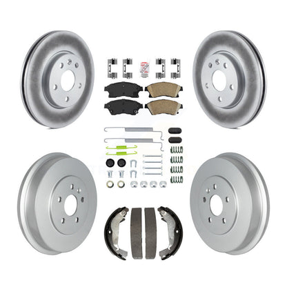 Rotors de frein à disque avant et arrière, Kit de tambour à revêtement en céramique (7 pièces) pour Chevrolet Cruze