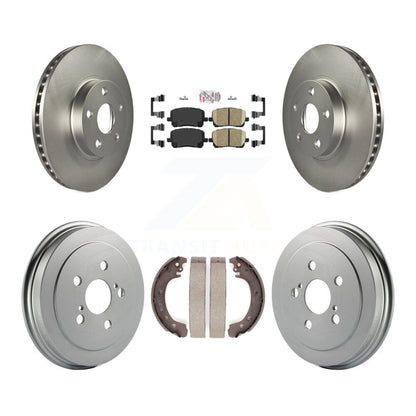 Plaquettes en céramique de rotors de frein à disque avant et arrière et kit de tambour enduit pour Toyota Coroll