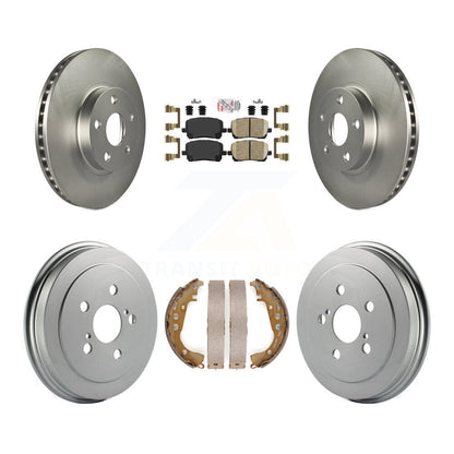 Plaquettes en céramique de rotors de frein à disque avant et arrière et kit de tambour enduit pour Toyota Coroll