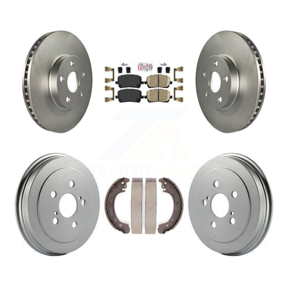 Plaquettes en céramique de rotors de frein à disque avant et arrière et kit de tambour enduit pour Toyota Coroll