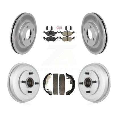 Rotor de frein à disque avant et arrière, tampon semi-métallique et Kit de tambour revêtu pour Ford Focu
