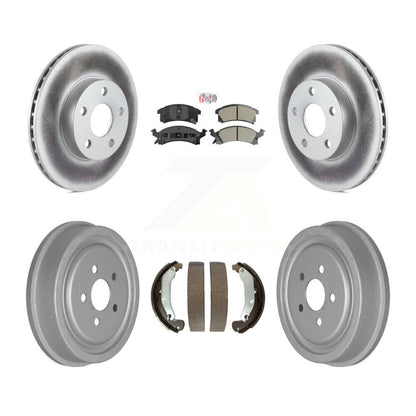 Rotors de frein à disque avant et arrière, Kit de tambour à revêtement semi-métallique pour Pontiac Sunfir