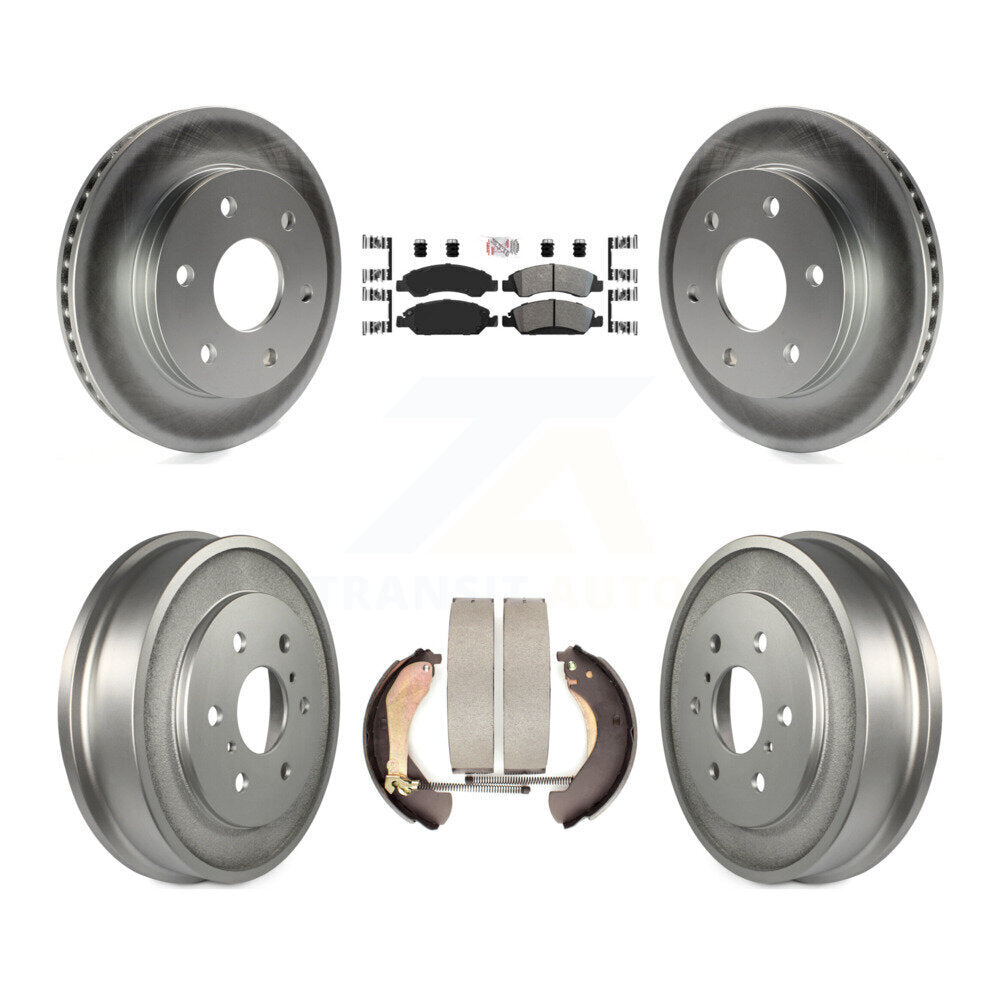 Rotors de frein à disque avant et arrière, Kit de tambour à revêtement semi-métallique pour GMC Sierra 150