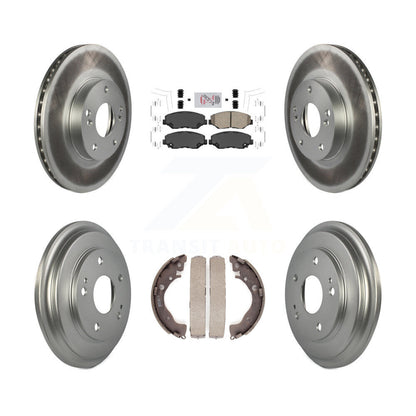 Rotors de frein à disque avant et arrière, plaquettes en céramique et Kit de tambour enduit pour Honda Civic