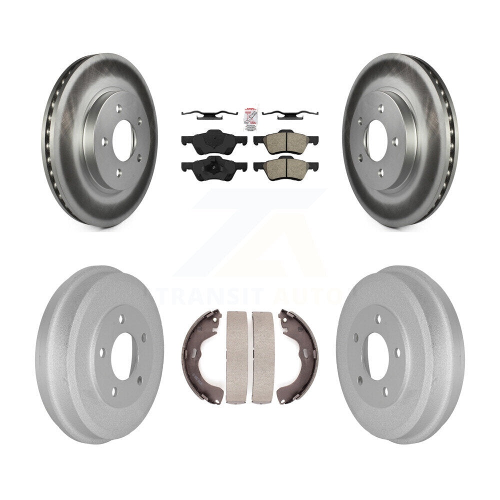Rotor de frein avant et arrière, tampons semi-métalliques et Kit de tambour revêtu pour Ford Escape Mazd