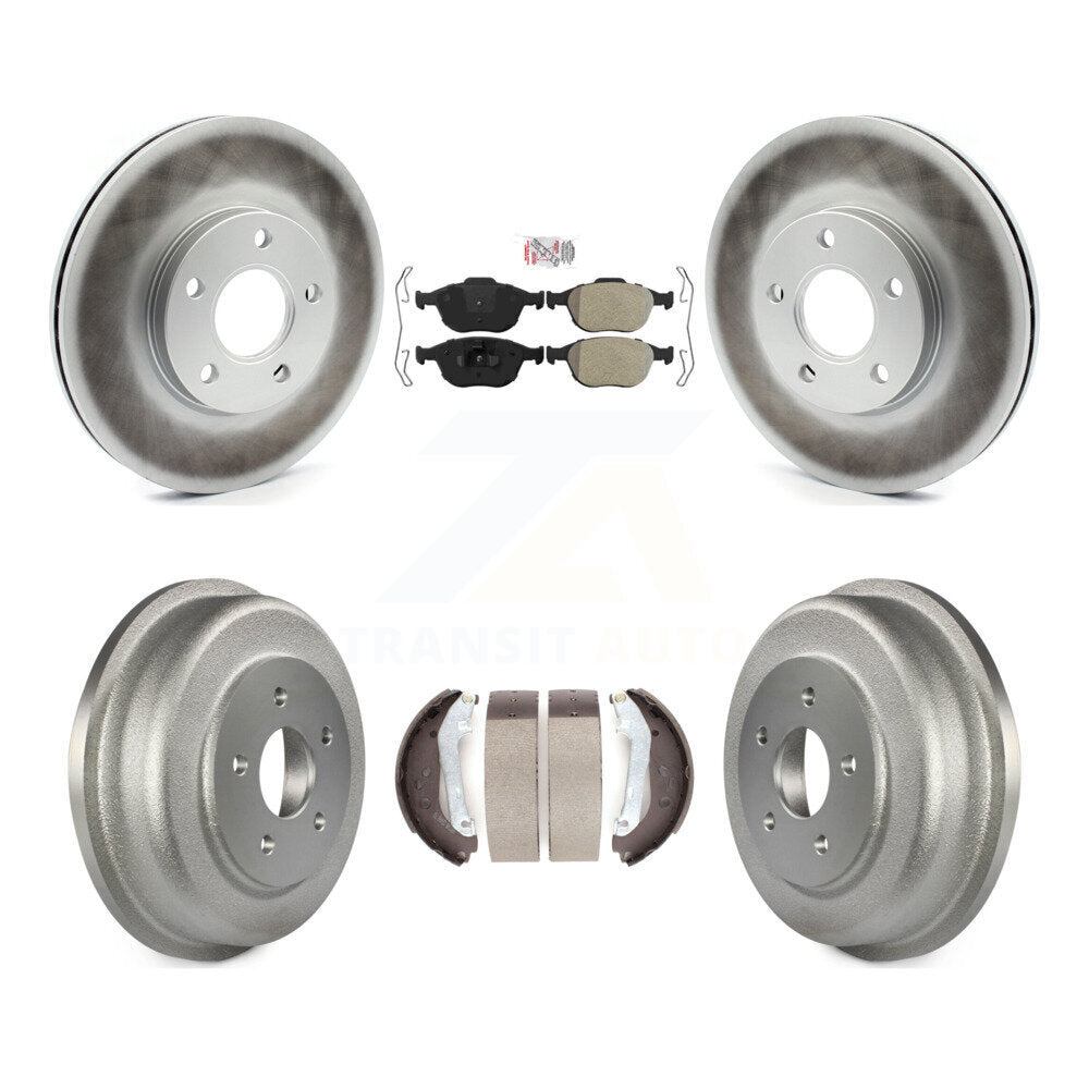 Kit de tambour à revêtement semi-métallique, Rotors de frein avant et arrière, pour Ford Transit Connect