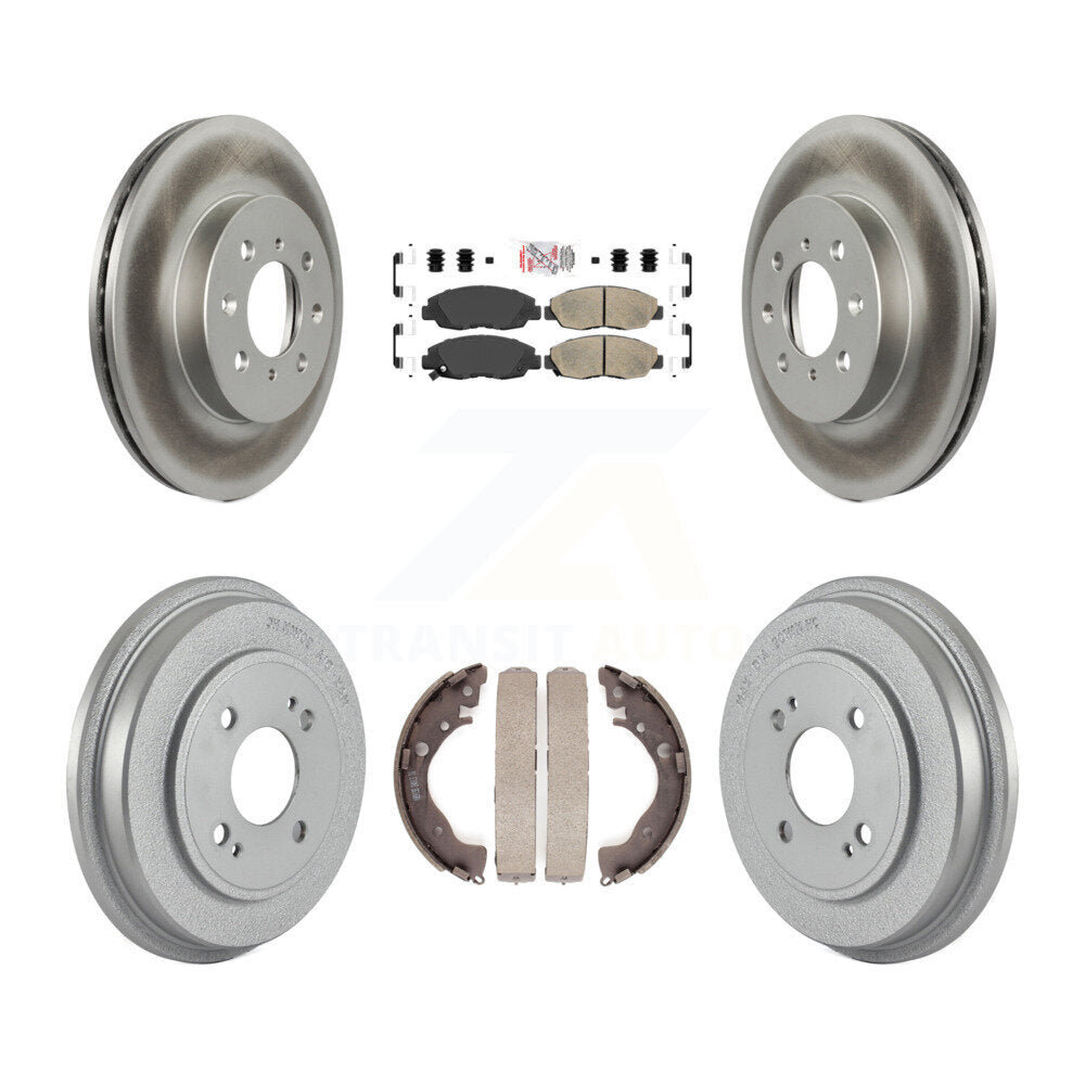 Rotors de frein à disque avant et arrière, tampons en céramique et Kit de tambour enduit pour Honda Insight