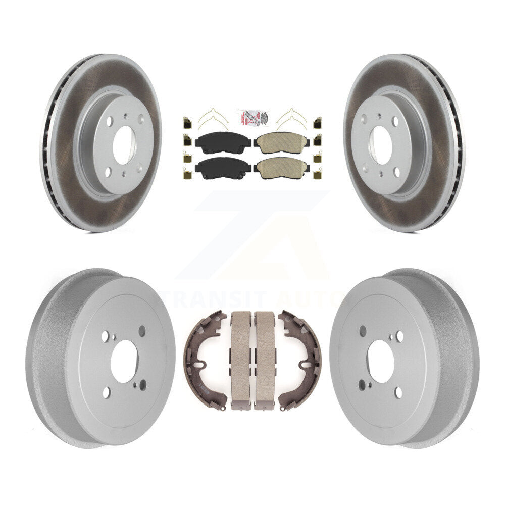 Kit de tambour avec revêtement en céramique, Rotors de frein avant et arrière, pour Toyota Corolla Geo Priz