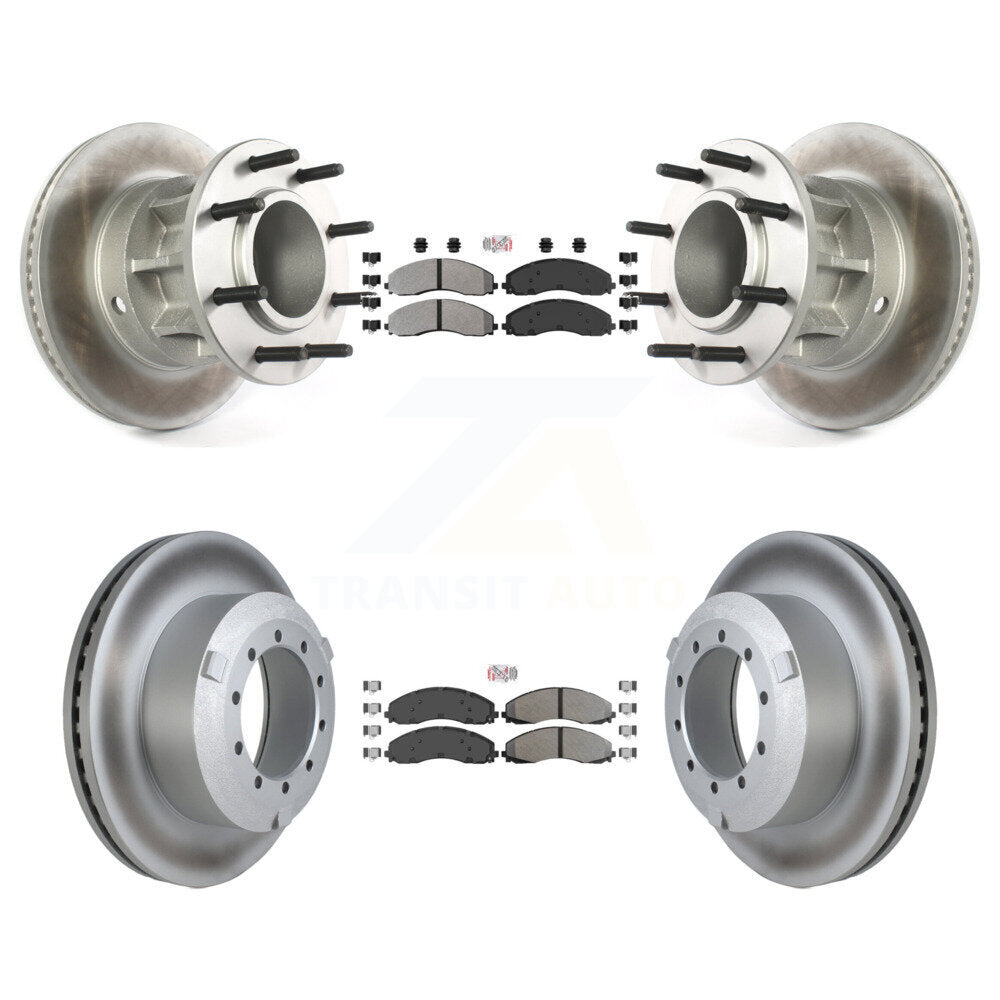 Kit de Rotor de frein à disque, revêtement de protection semi-métallique avant et arrière, pour Ford F-450 Super Dut