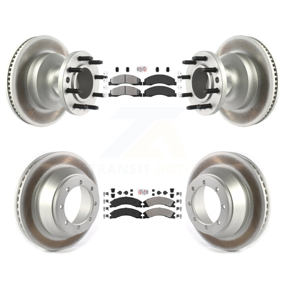Kit de Rotor de frein à disque, revêtement de protection semi-métallique avant et arrière, pour Ford E-450 Super Dut