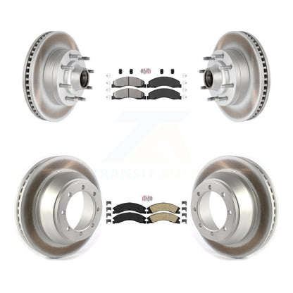 Kit d'assemblage de moyeu de rotors de frein à disque de revêtement de plaquette en céramique arrière semi-métallique avant pour
