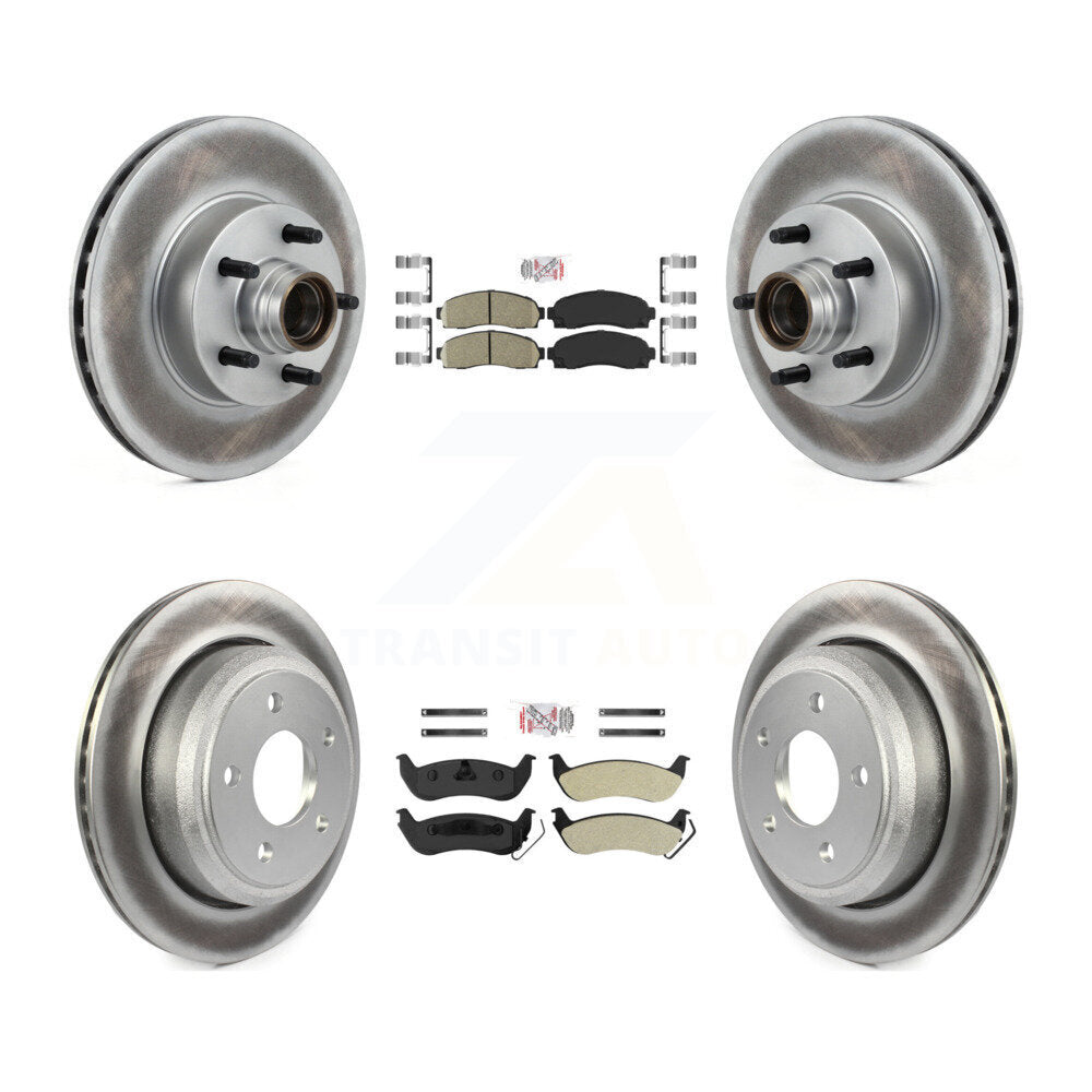 Kit de rotors de frein avant et arrière semi-métalliques avec revêtement en céramique pour Ford Ranger RW