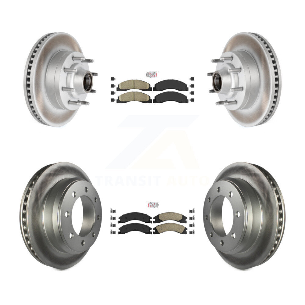 Kit de Rotor de frein à disque, revêtement de coussinets en céramique avant et arrière, pour Ford E-350 Super Duty E-25