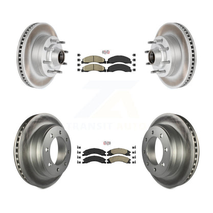 Kit de Rotor de frein à disque, revêtement de coussinets en céramique avant et arrière, pour Ford E-350 Super Duty E-25
