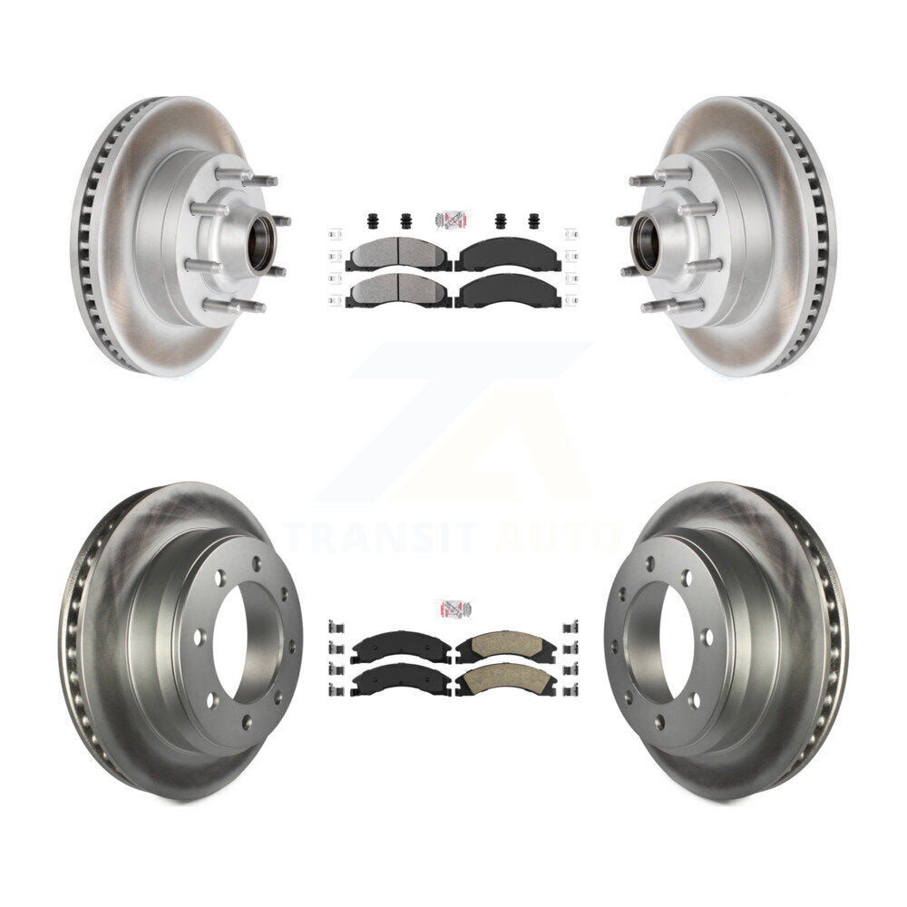 Kit de Rotor de frein avec revêtement de plaquettes en céramique, semi-métallique avant et arrière, pour Ford E-350 Supe
